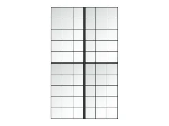 Espejos de pared 4 piezas 100x60 cm metal Negro Best