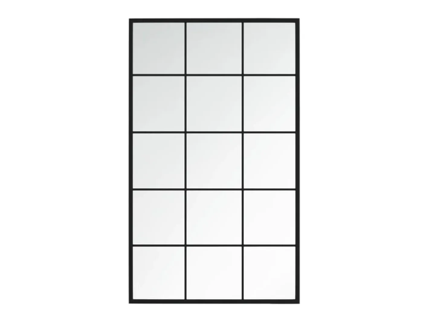 New Espejos de pared 6 piezas 100x60 cm metal Negro
