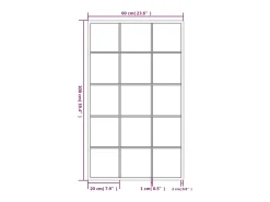New Espejos de pared 6 piezas 100x60 cm metal Negro