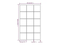 Discount Espejos de pared 3 piezas 100x60 cm metal Negro
