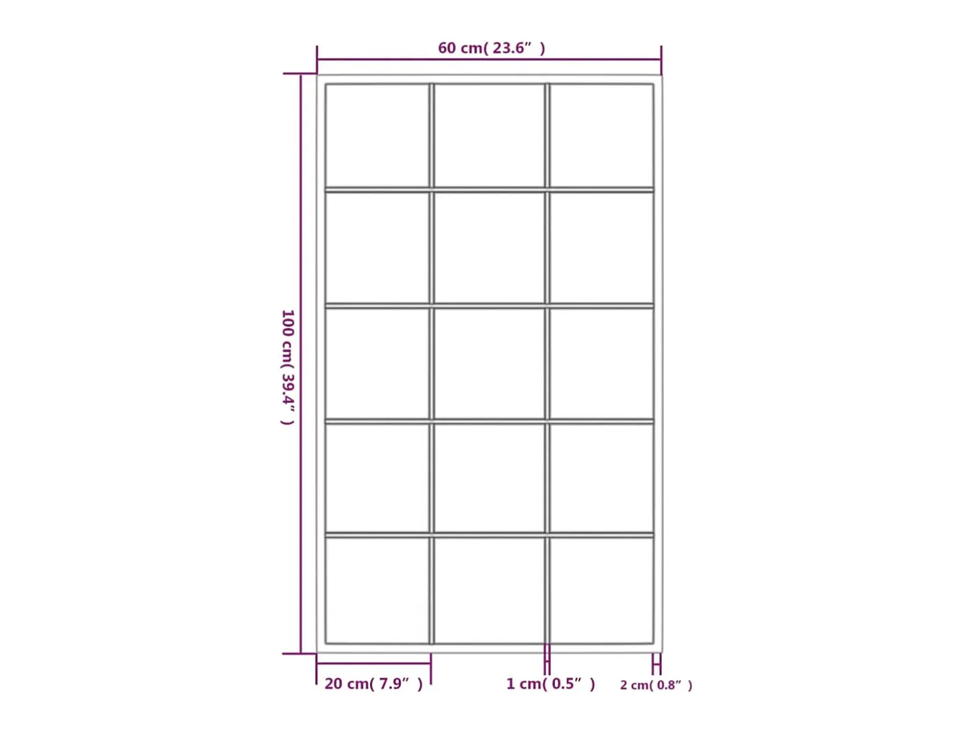 Discount Espejos de pared 3 piezas 100x60 cm metal Negro
