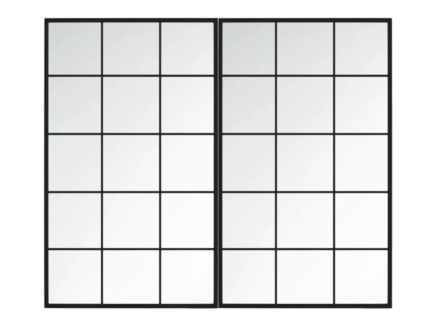 Espejos de pared 2 uds metal 100x60 cm ES870884 Negro Best
