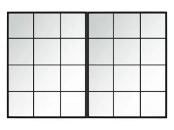 Hot Espejos de pared 2 uds metal 80x60 cm ES250168 Negro