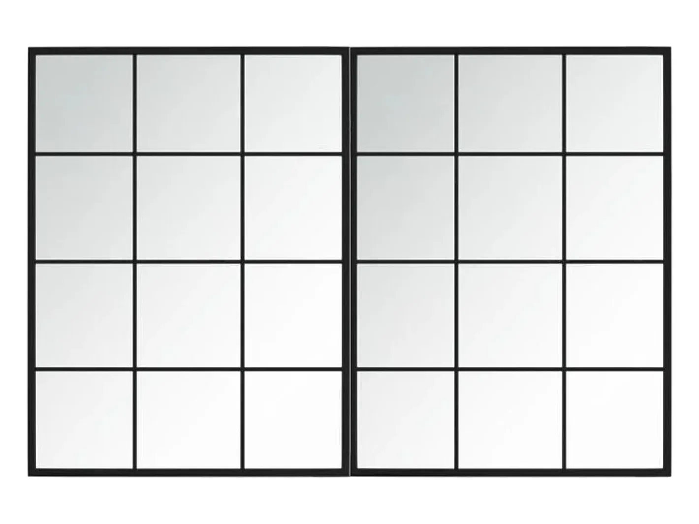 Hot Espejos de pared 2 uds metal 80x60 cm ES250168 Negro