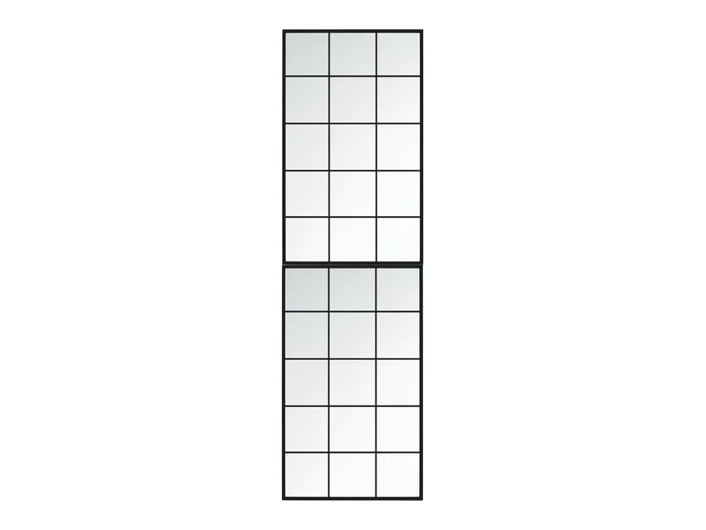 Espejo De Pared|Espejo-Espejos de pared 2 uds 100x60 cm metal Negro