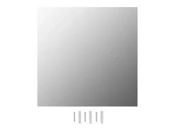 Espejo De Pared|Espejo-Espejos de pared cuadrados 2 unidades vidrio 50x50 cm ES698397 Plateado