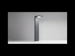 Iluminación Exterior-Estaca solar LED para suelo de 2,2 W, funciona con batería y fotovoltaica, IP54, color oscuro. Gris