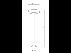 Estaca solar Nap antracita con LED 2,2w a batería IP54 h. 65 centímetros Gris antracita Online