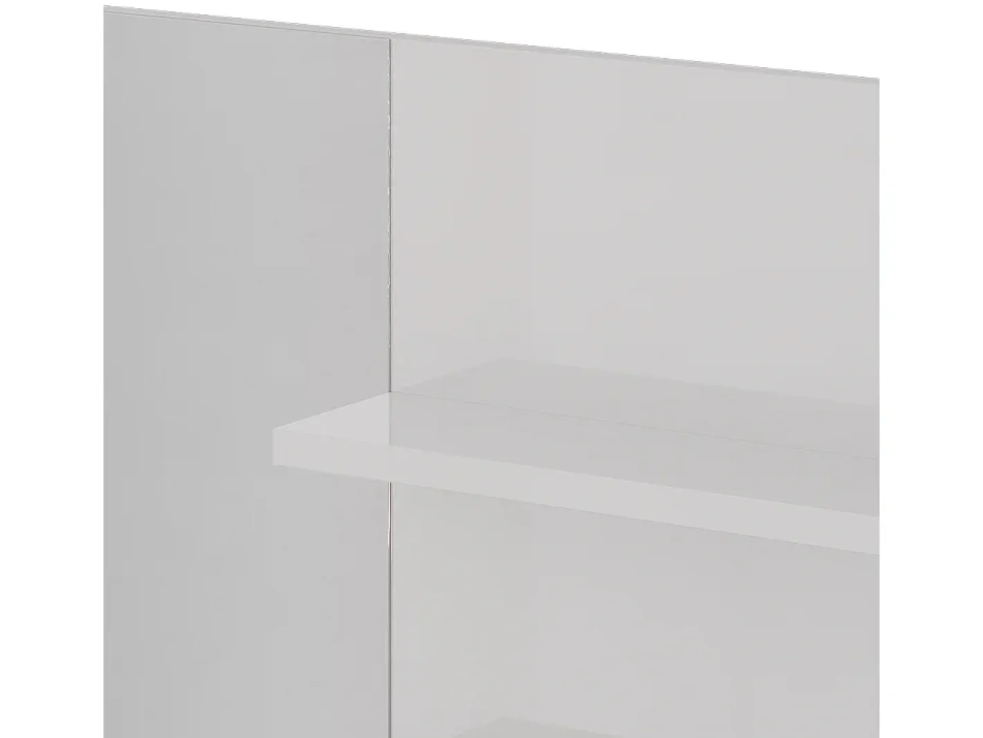 Vicco Espejo-Estante con espejo alto brillo 119.8x11x70 Blanco