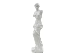 Outlet Estatua clásica decorativa de mesa en polirresina blanca h49cm estilo griego Blanco