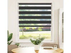 Ropa De Casa-Estor cebra 110x150 cm ancho tela 105,9 cm poliéster Negro
