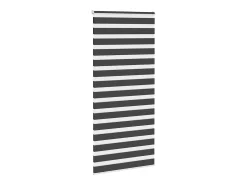 Estor cebra 95x200 cm ancho tela 90,9 cm poliéster Negro Best