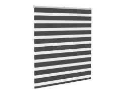 Estor cebra 135x150 cm ancho tela 130,9 cm poliéster Negro Clearance