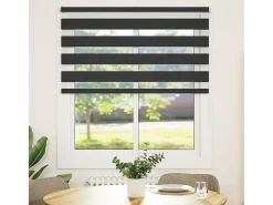 Ropa De Casa-Estor cebra 120x150 cm ancho tela 115,9 cm poliéster Negro