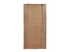 Estor enrollable de bambú marrón 120x220 cm Marru00f3n Discount