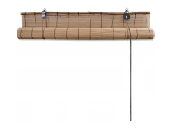 Estor enrollable de bambú marrón 120x220 cm Marru00f3n Discount