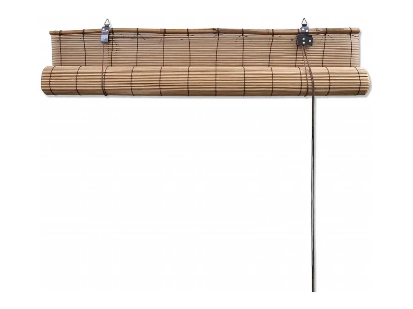 Estor enrollable de bambú marrón 120x220 cm Marru00f3n Discount
