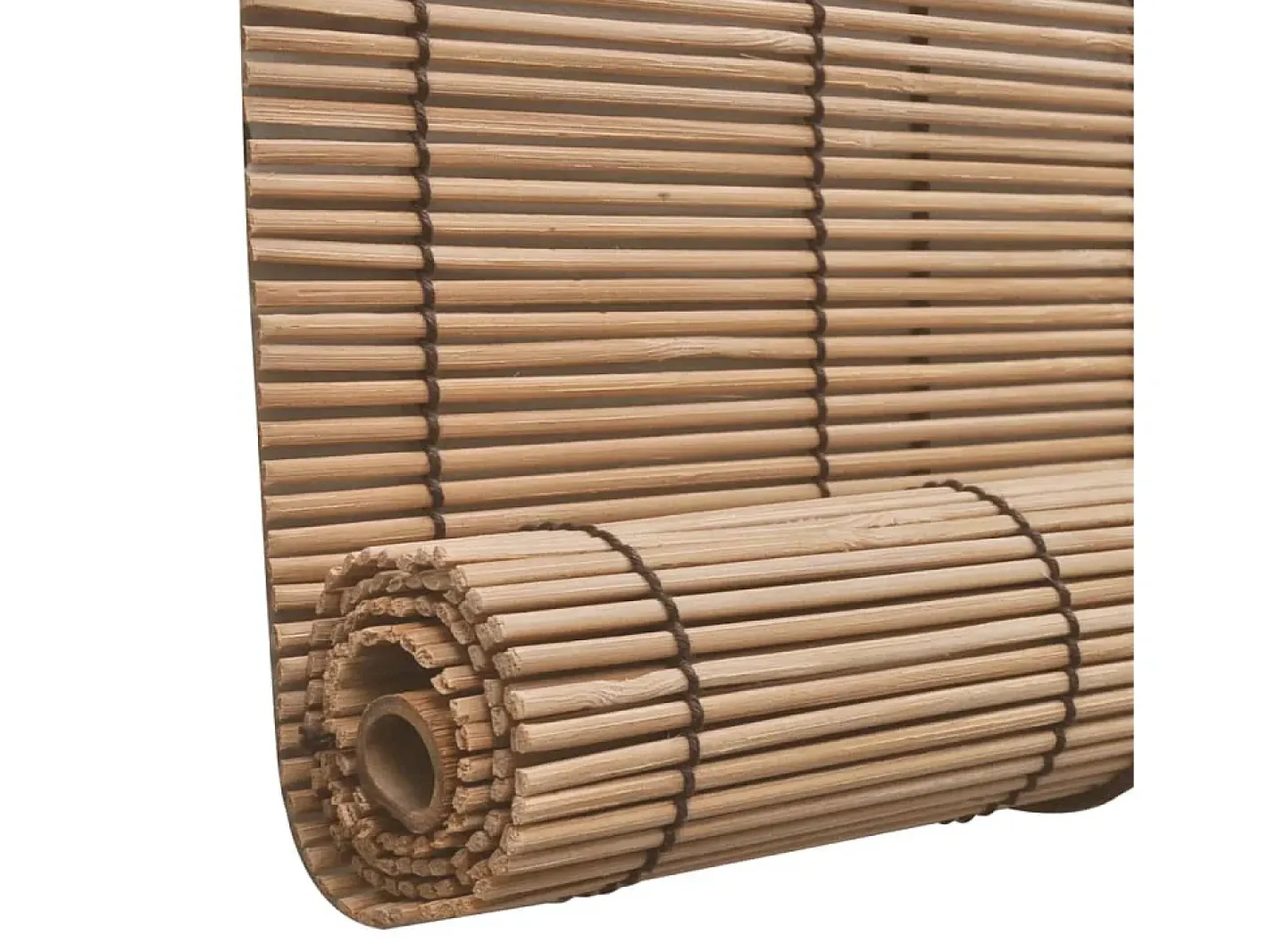 Ropa De Casa-Estor enrollable de bambú marrón 80x160 cm Marru00f3n