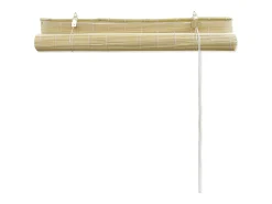 Estor enrollable de bambú natural 120x160 cm Beige