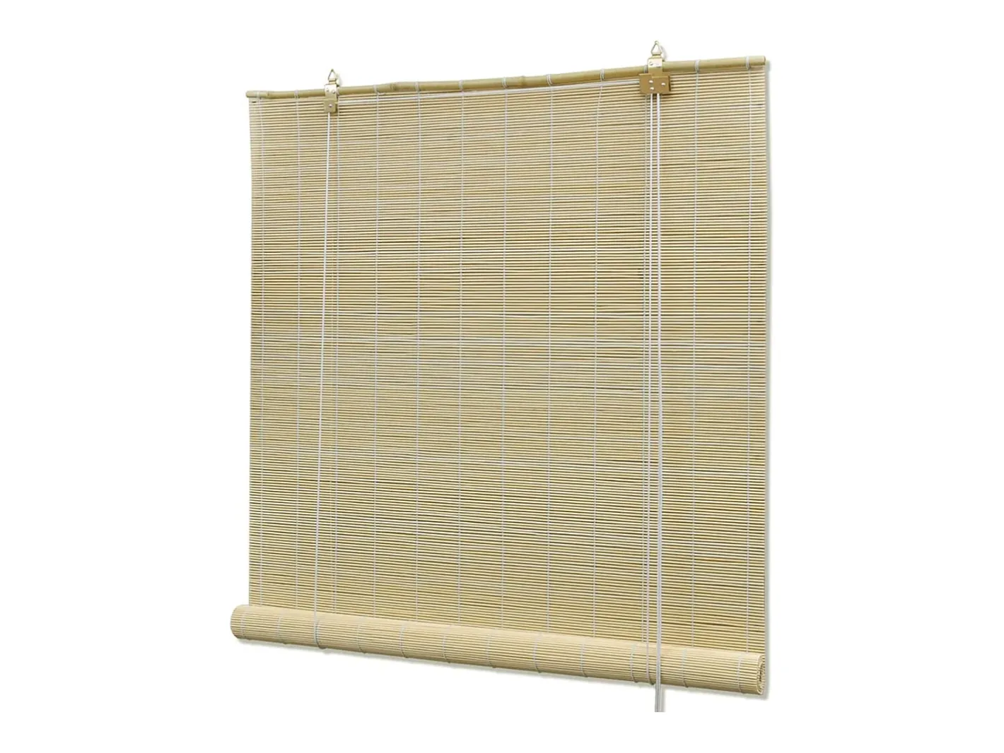 Hot Estor enrollable de bambú 150x160 cm Natural Marru00f3n