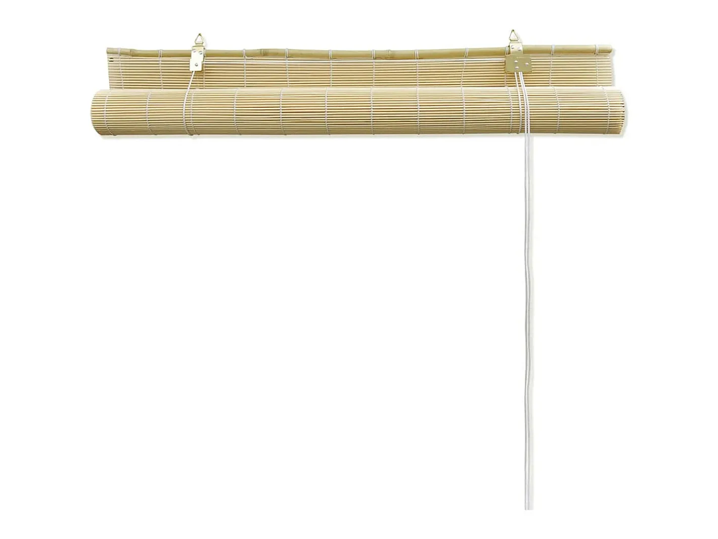 Hot Estor enrollable de bambú 150x160 cm Natural Marru00f3n