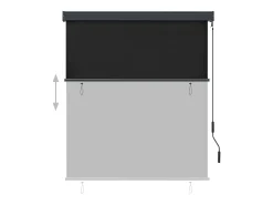 Outlet Estor enrollable de exterior 140 x 250 cm Antracita Gris