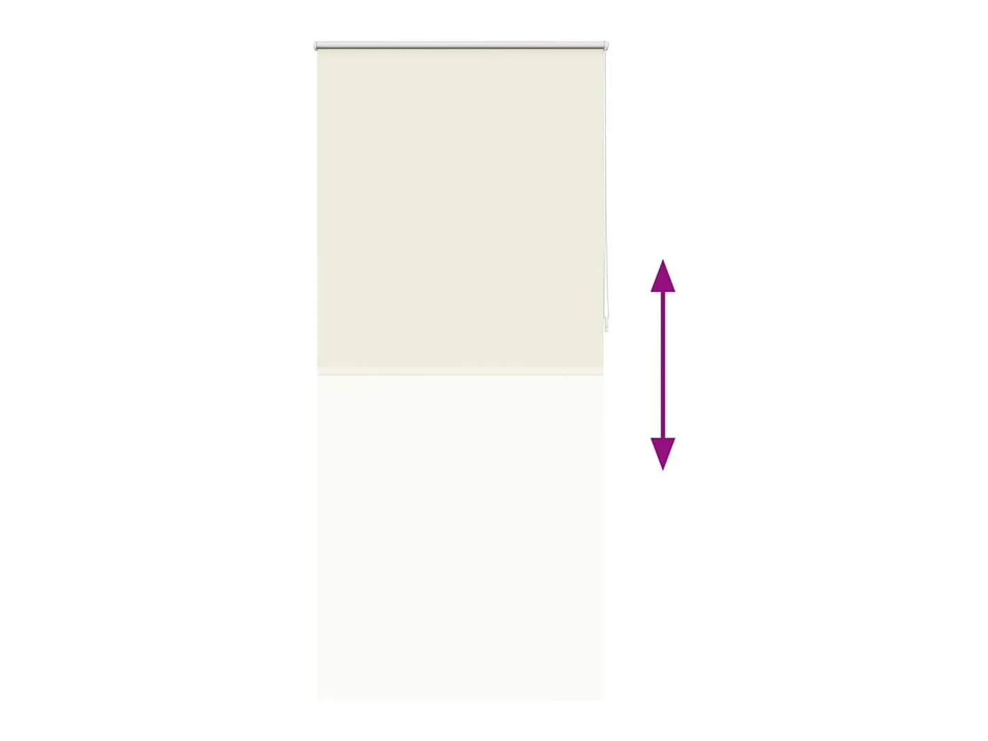 Estor enrollable opaco 120 x 230 cm color crema Blanco Hot