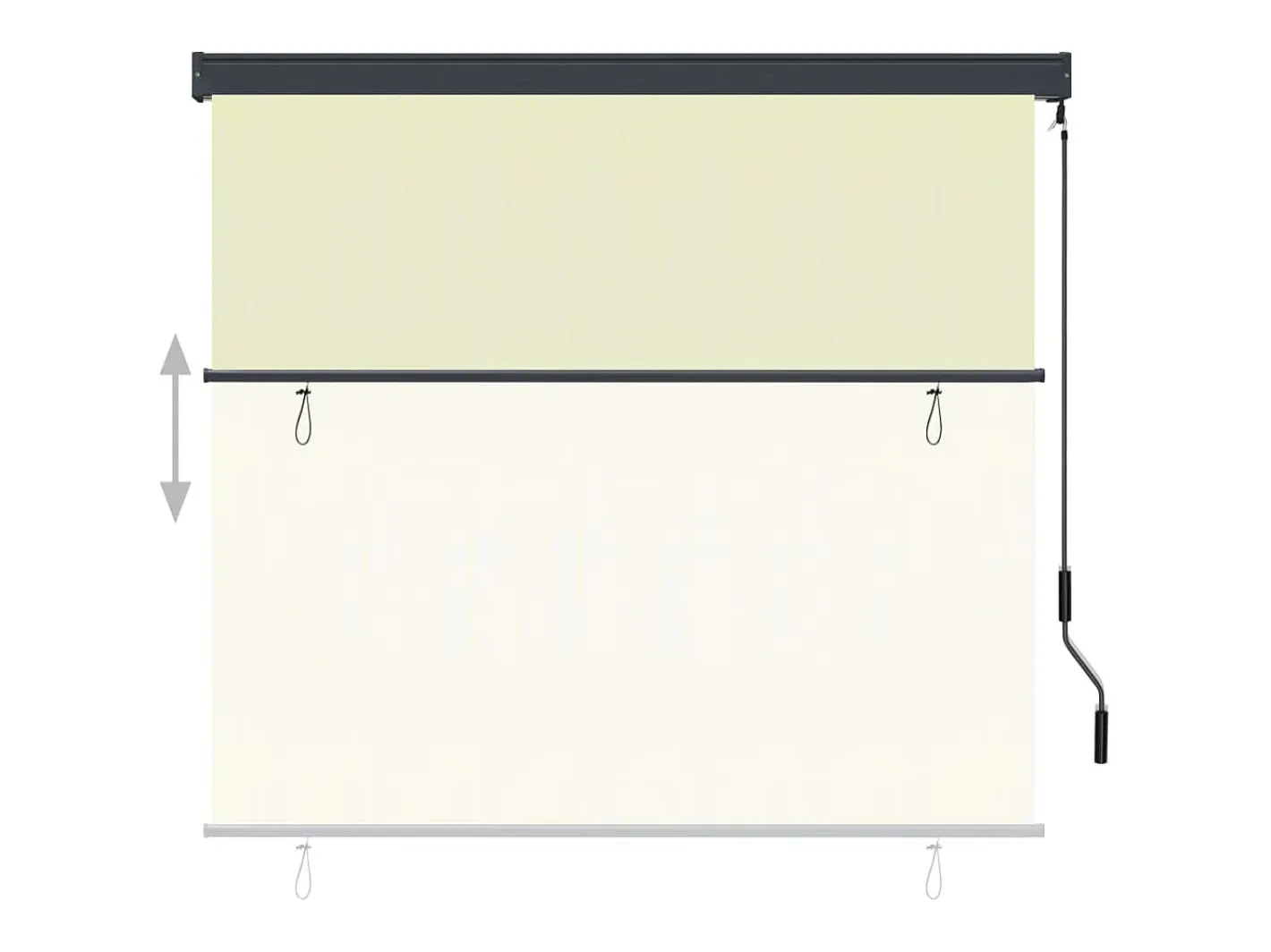 Ropa De Casa-Estor exterior enrollable 160x250 cm Crema