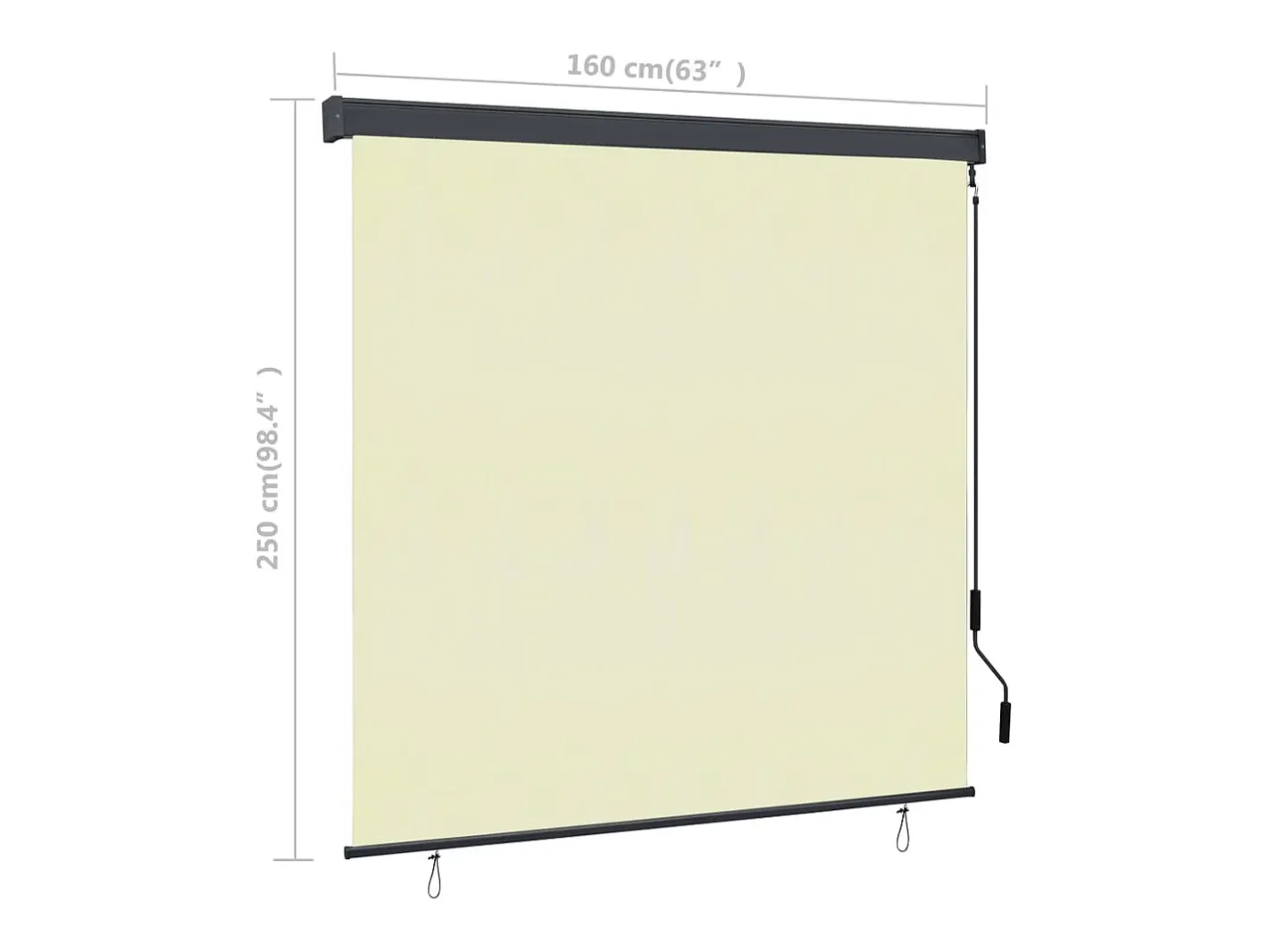 Ropa De Casa-Estor exterior enrollable 160x250 cm Crema