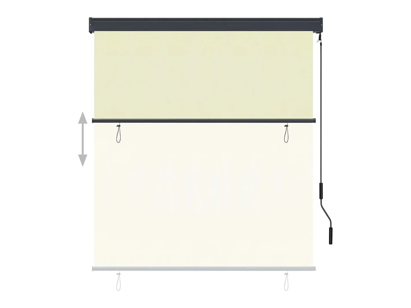 Hot Estor exterior enrollable 140 x 250 cm Crema