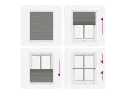 Ropa De Casa-Estor plisado antracita 110x150 cm ancho tela 109,4 cm Gris