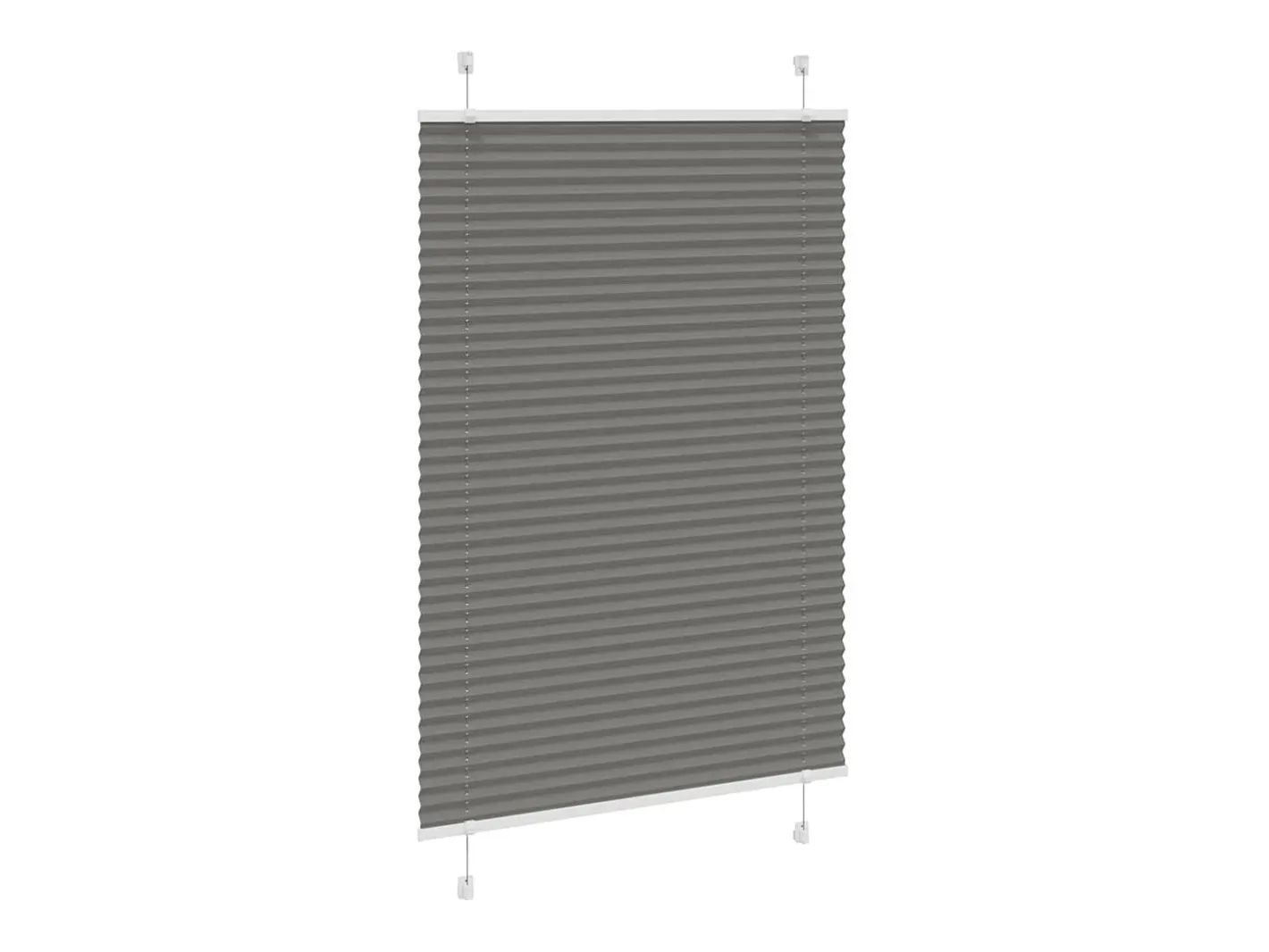 Ropa De Casa-Estor plisado antracita 90x100 cm ancho tela 89,4 cm Gris