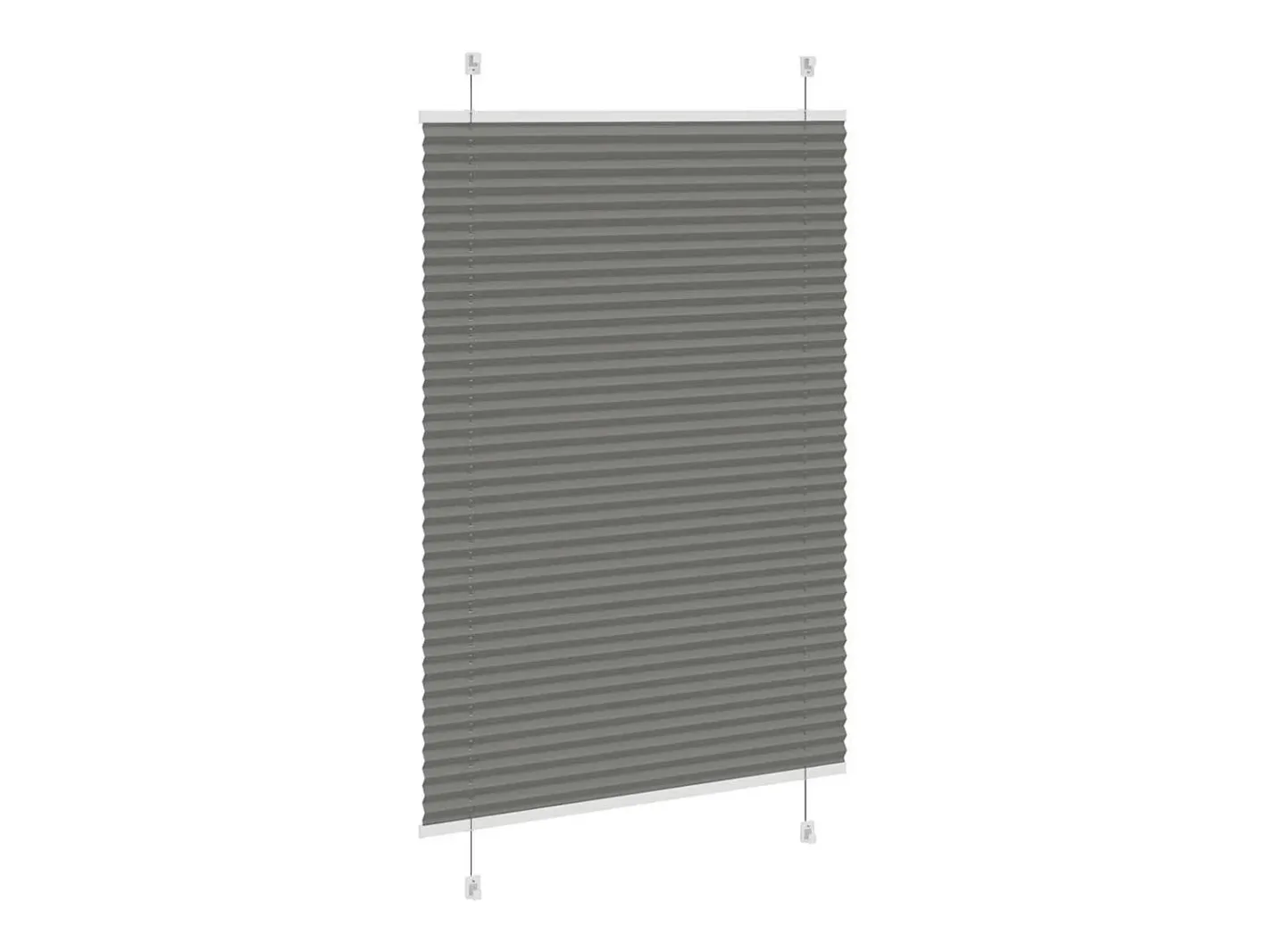 Ropa De Casa-Estor plisado antracita 90x100 cm ancho tela 89,4 cm Gris