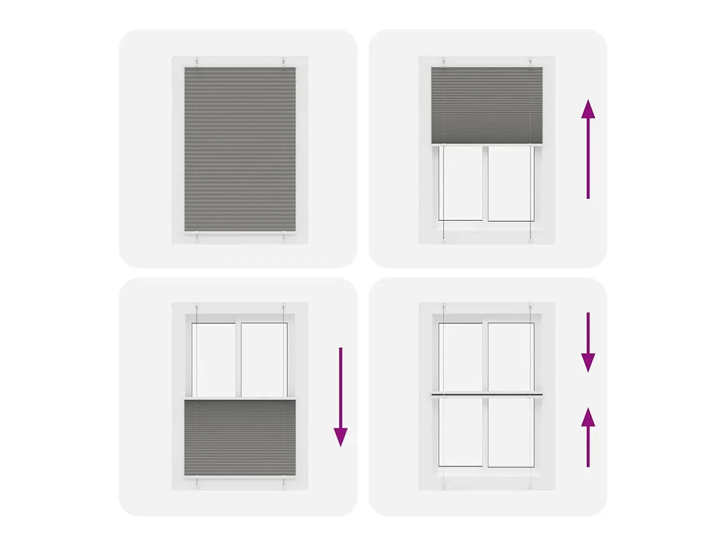 Ropa De Casa-Estor plisado antracita 90x100 cm ancho tela 89,4 cm Gris