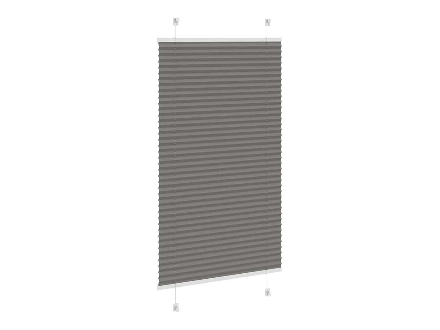 Clearance Estor plisado antracita 70x150 cm ancho tela 69,4 cm Gris