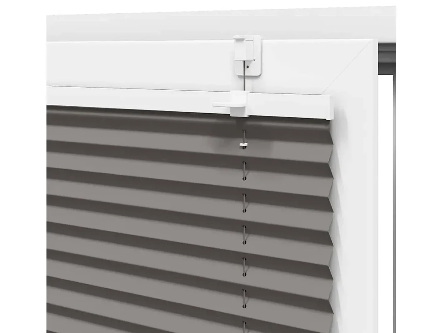 Clearance Estor plisado antracita 70x150 cm ancho tela 69,4 cm Gris