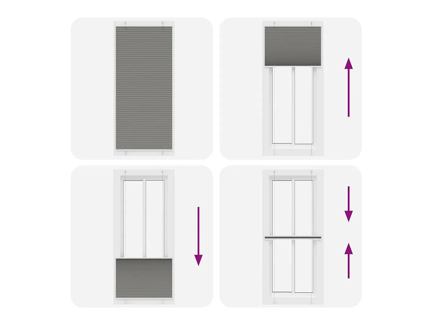 Ropa De Casa-Estor plisado antracita 95x200 cm ancho tela 94,4 cm Gris