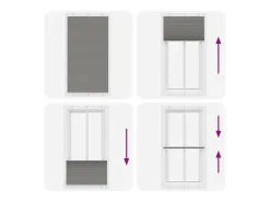 Estor plisado antracita 105x200 cm ancho tela 104,4 cm Gris Sale