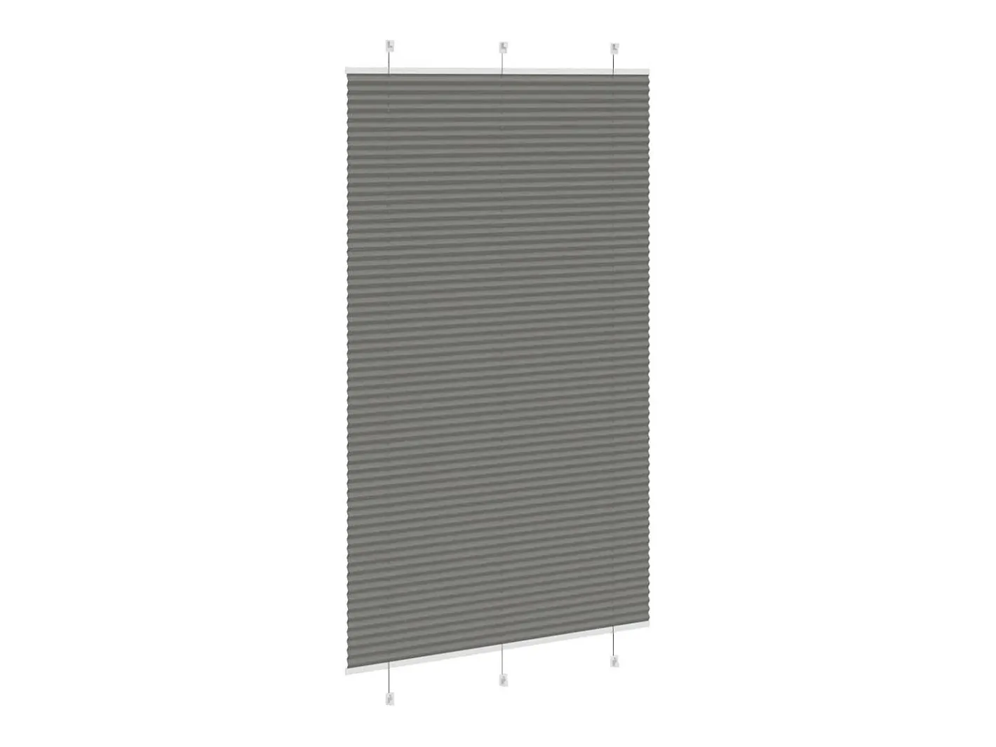 Ropa De Casa-Estor plisado antracita 120x200 cm ancho tela 119,4 cm Gris