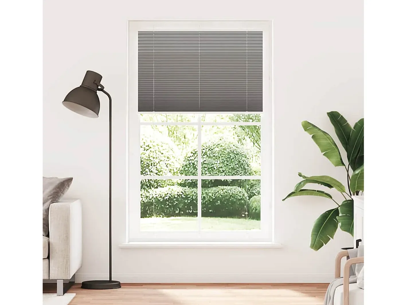 Ropa De Casa-Estor plisado antracita 120x200 cm ancho tela 119,4 cm Gris