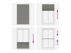 Ropa De Casa-Estor plisado antracita 120x200 cm ancho tela 119,4 cm Gris