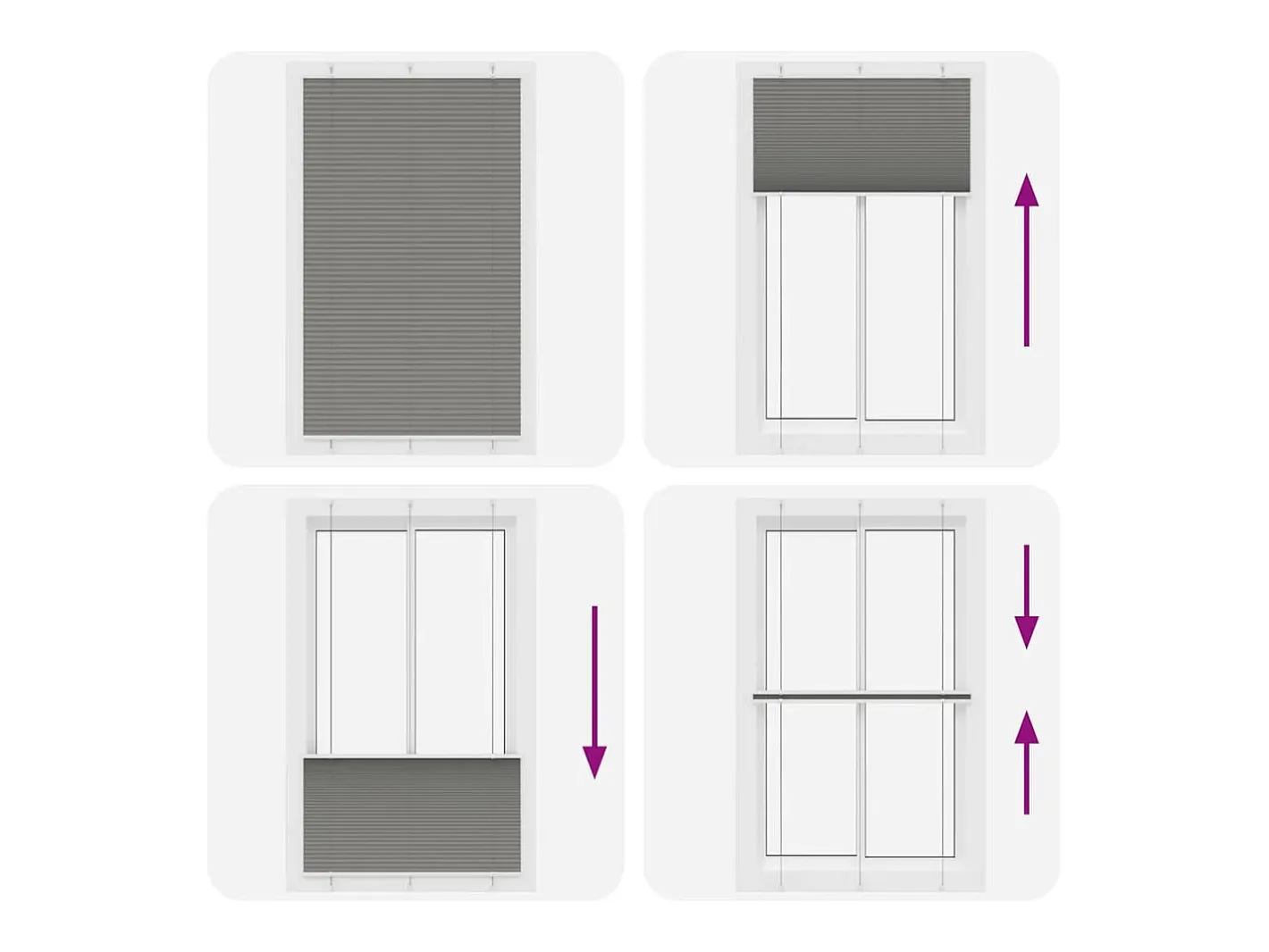 Ropa De Casa-Estor plisado antracita 120x200 cm ancho tela 119,4 cm Gris