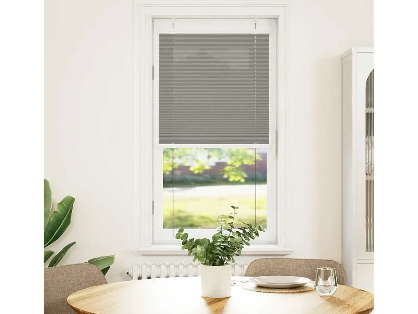 Estor plisado antracita 65x150 cm ancho tela 64,4 cm Gris Best