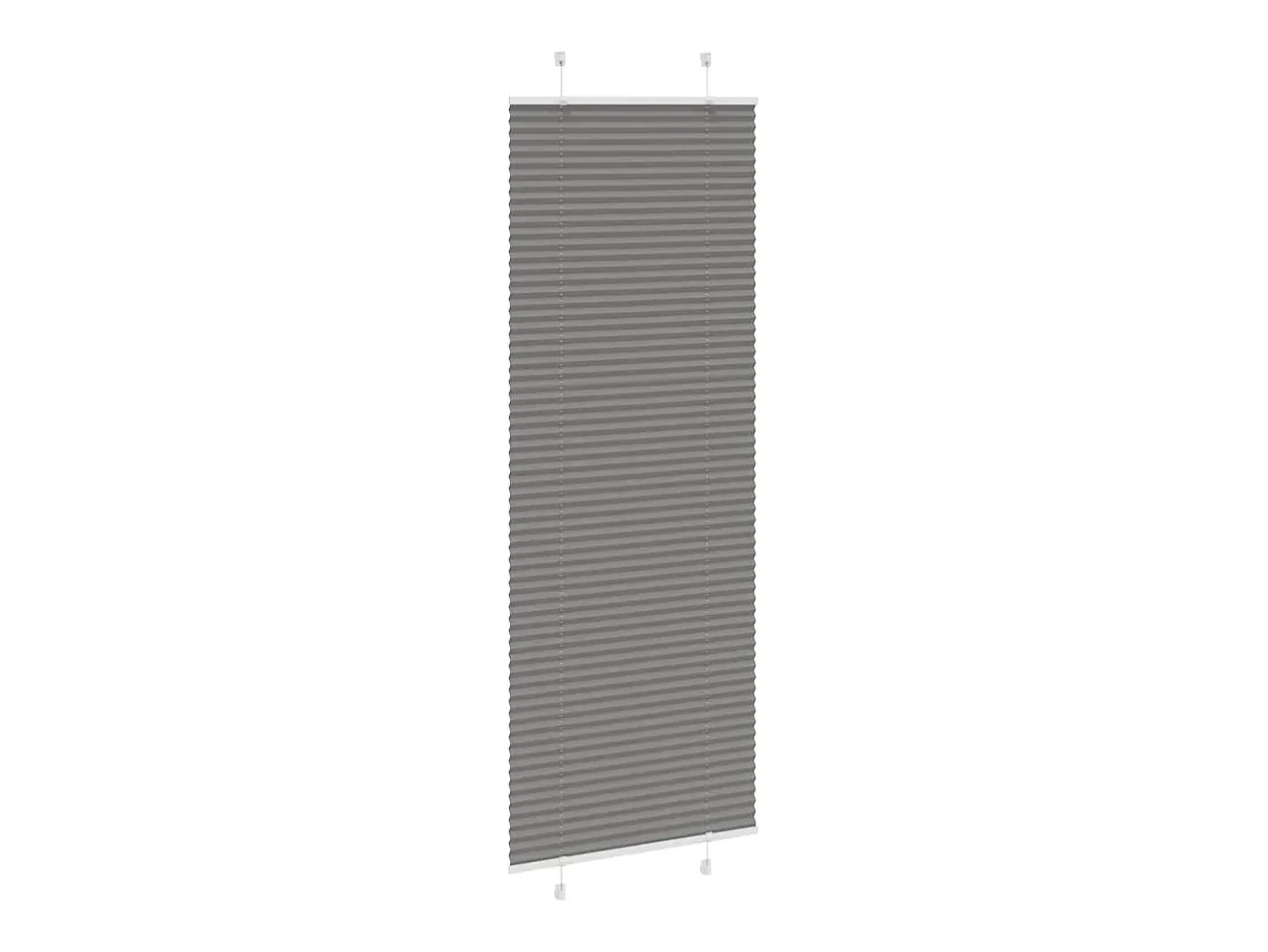 Outlet Estor plisado antracita 75x200 cm ancho tela 74,4 cm Gris