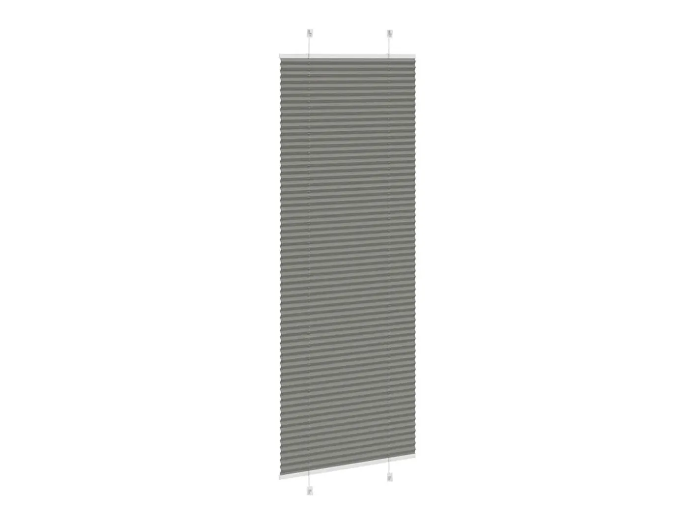 Outlet Estor plisado antracita 75x200 cm ancho tela 74,4 cm Gris