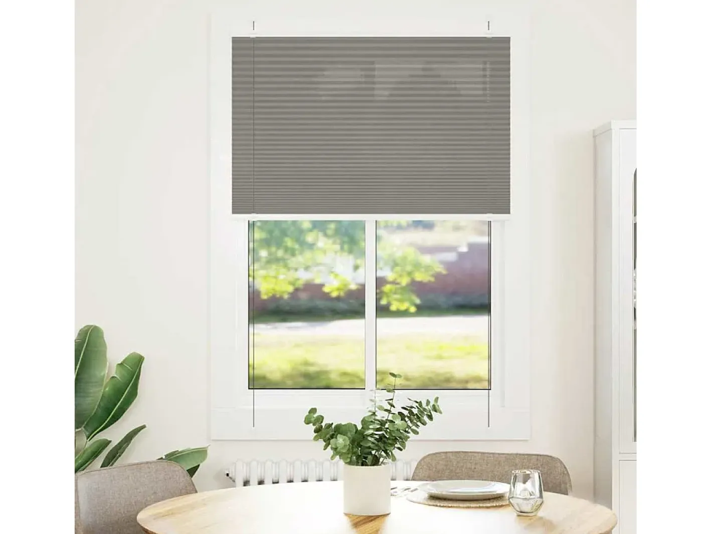 Estor plisado antracita 85x150 cm ancho tela 84,4 cm Gris Clearance