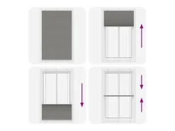 Estor plisado antracita 115x200 cm ancho tela 114,4 cm Gris Discount