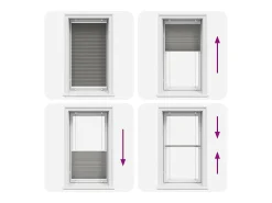 Ropa De Casa-Estor plisado antracita 80x100 cm ancho tela 79,4 cm Gris
