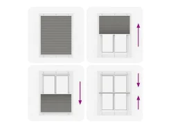 Discount Estor plisado antracita 105x100 cm ancho tela 104,4 cm Gris