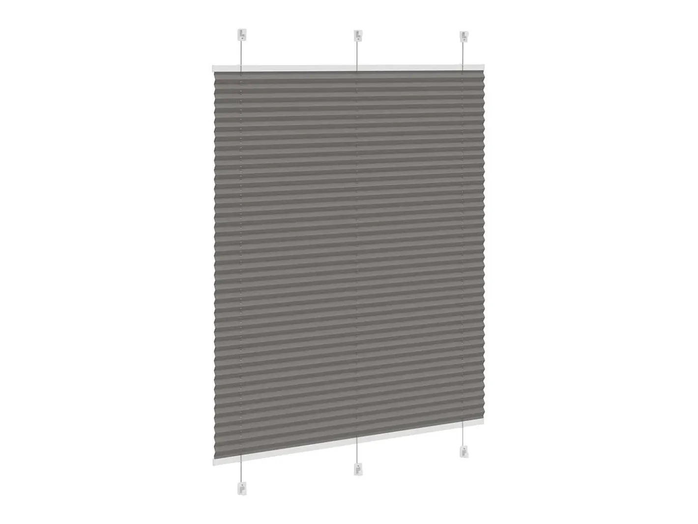 Discount Estor plisado antracita 105x100 cm ancho tela 104,4 cm Gris
